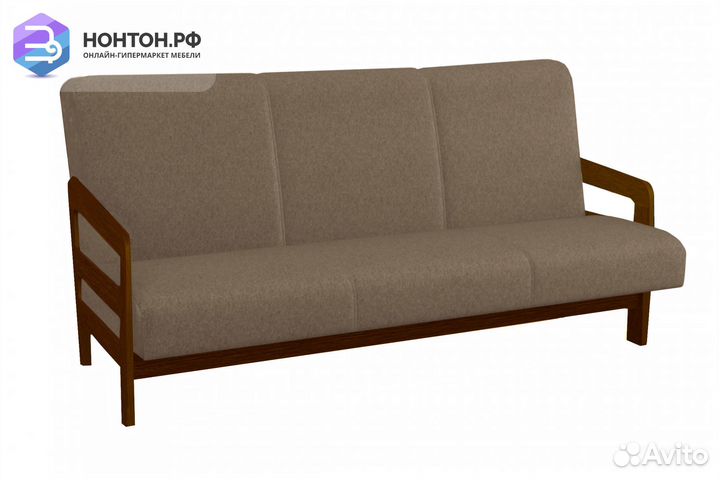 Диван книжка Вега-34 коричневый