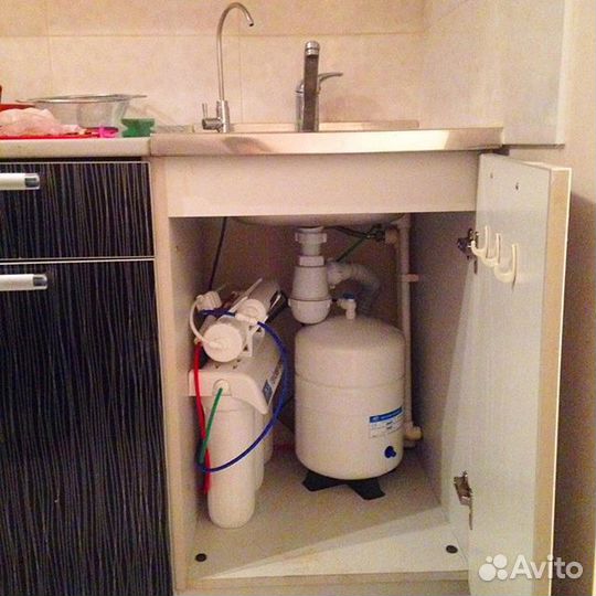 Замена картриджей в фильтре, установка обратного о