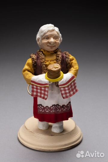 Ватные елочные и интерьерные игрушки новые Бабушка