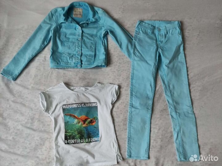 Джинсовый костюм 140