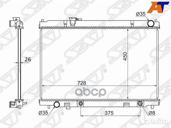 Радиатор Infiniti M35 04-10 / M45 07-10 / Nissan