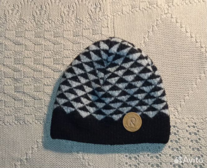 Reima женская шапка шерсть 100 черная белая