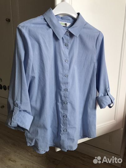 Рубашка sela хлопковая на девочку 146 см