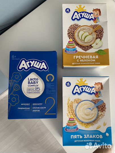 Сухая каша, смесь Агуша