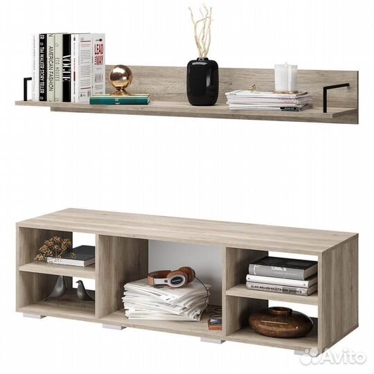 Тумба под тв и полка Наоми тб-16
