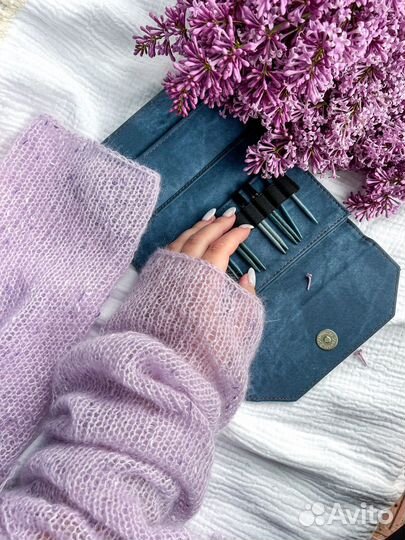 Вязаная паутинка мохеровый свитер