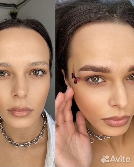 Перманентный макияж татуаж брови губы окрашивание