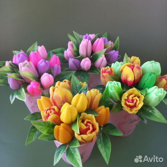 Букет из мыльных цветов