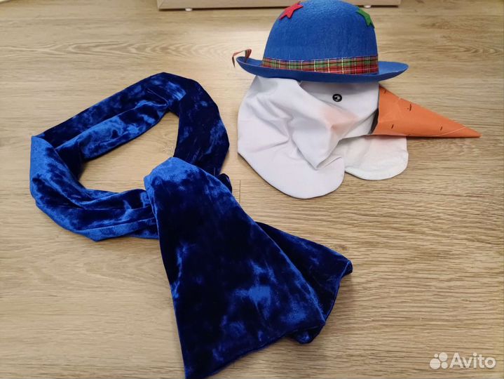 Костюм снеговика для мальчика. Шапочка+шарф