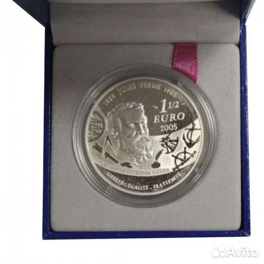 1,5 евро 2005 год. Франция. 100 лет со дня смерти