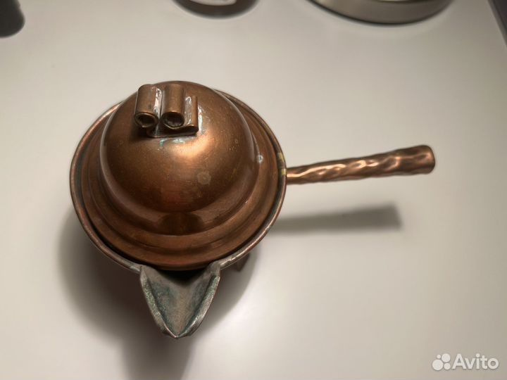 Молочник сливочник медный