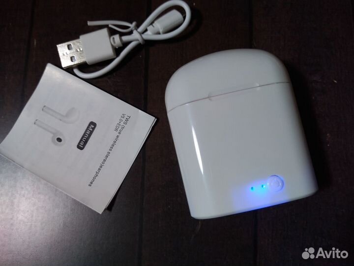 Беспроводные наушники i7s TWS новые Белые