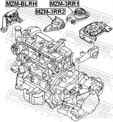 Подушка двигателя правая (гидравлическая) MZM-B