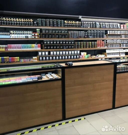 Витрины и стеллажи для электронных, вейпов, табака