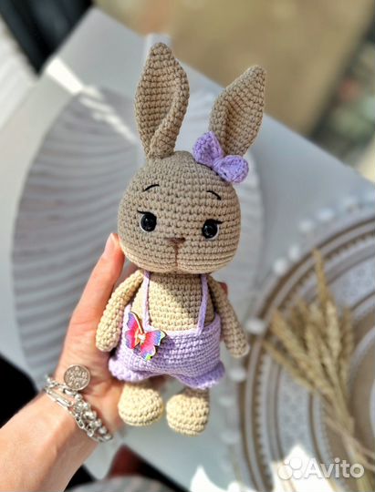 Вязаные игрушки зайка ручная работа подарок