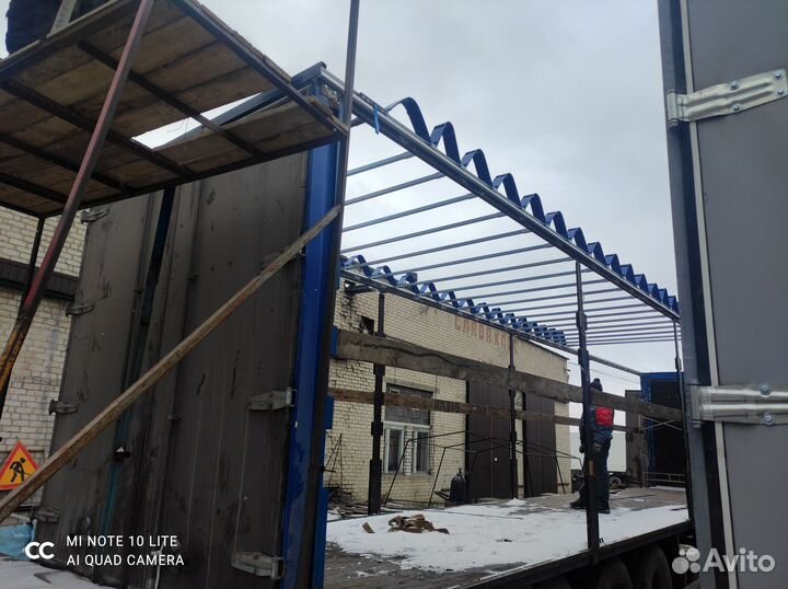 Сдвижная крыша на полуприцеп