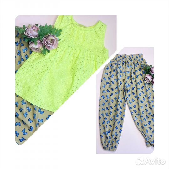 Пакет фирменных летних вещей для девочки 98-104