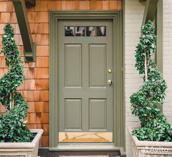 Двери входные деревянные с коробом. Север Light