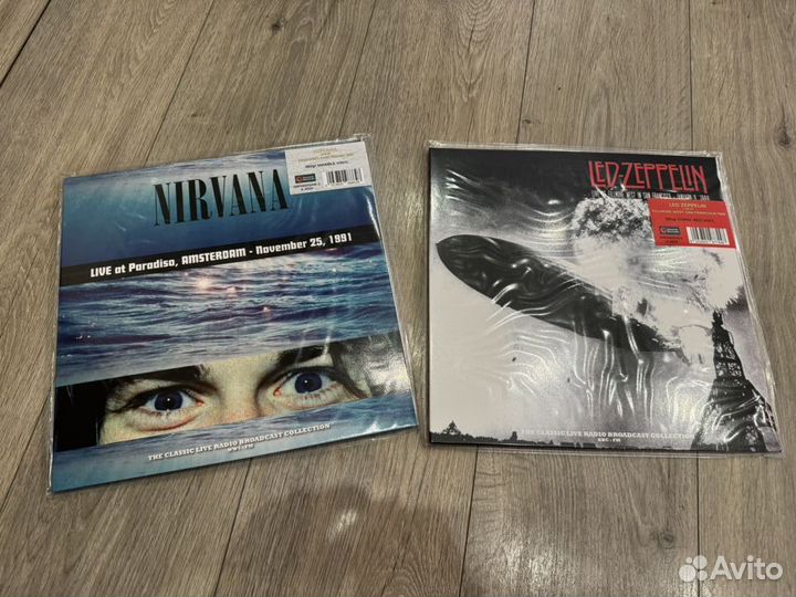 Концерты на цветном виниле Nirvana LED Zeppelin