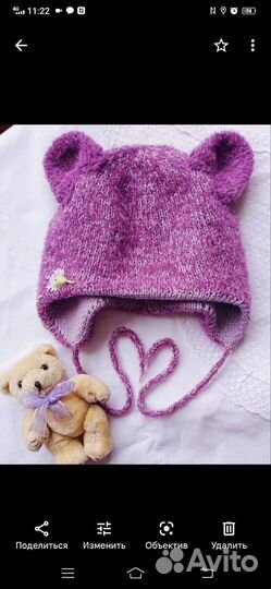 Шапка и снуд шарф для девочки