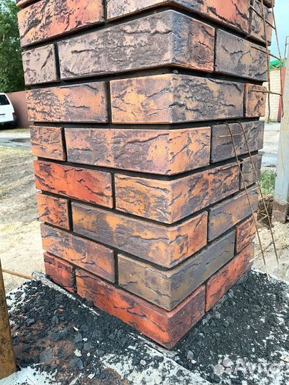 Лицевой керамический кирпич Флэш Бордо Строма