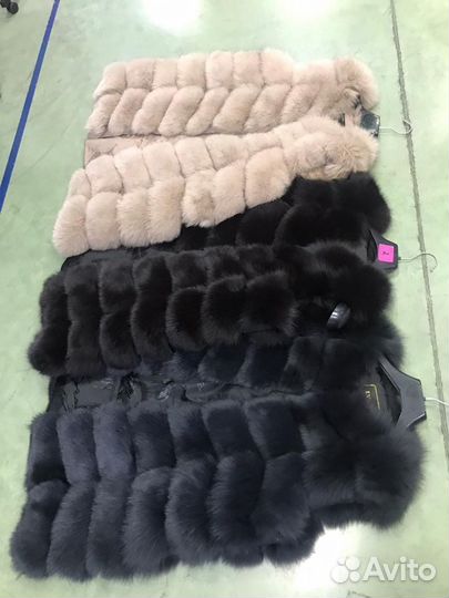 Жилет натуральный мех писец