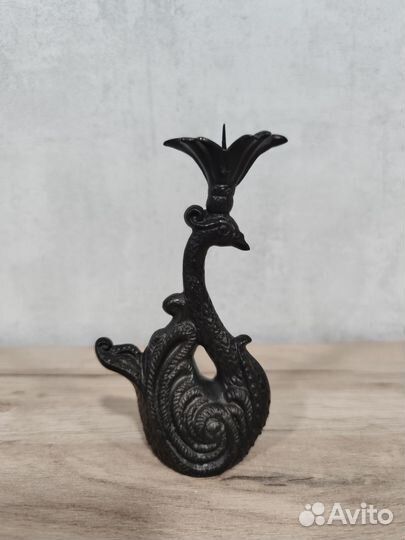 Подсвечник Лебедь Каслинское литьё