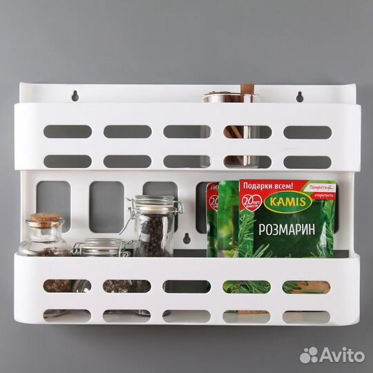 2 шт. Органайзер навесной для специй, цвет белый