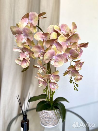 Орхидея фаленопсис 59см искусственные цветы