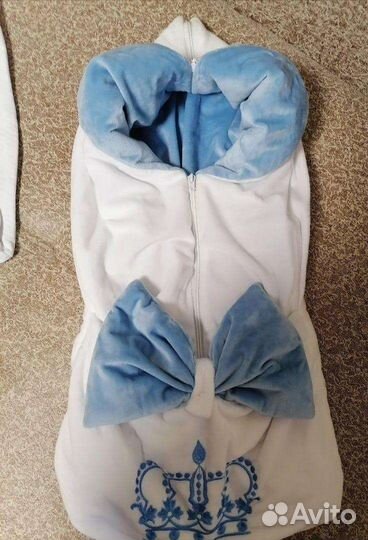 Конверт одеяло на выписку велюр