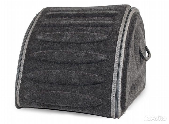 Органайзер в багажник текстиль 3D серый, 42х39х