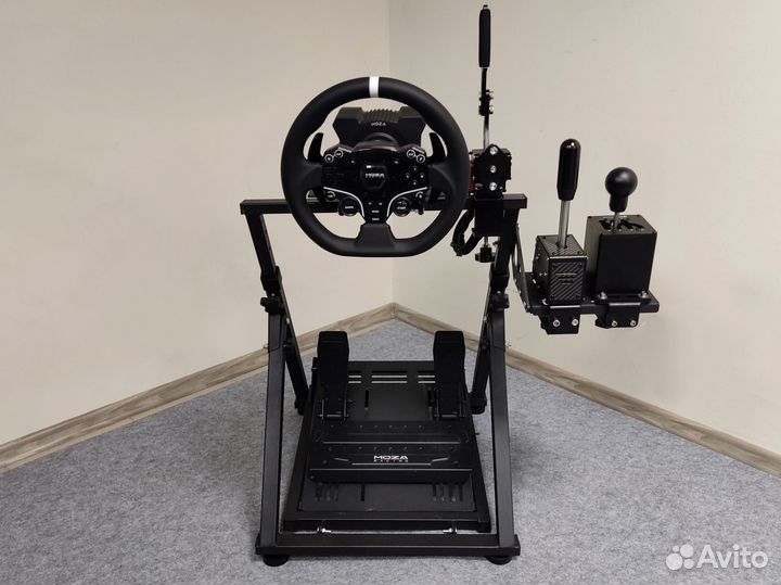 Кокпит/Стойка для игрового руля + коробка передач