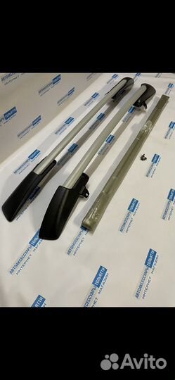 Лада Калина рейлинги усиленные с багажником/сер.м