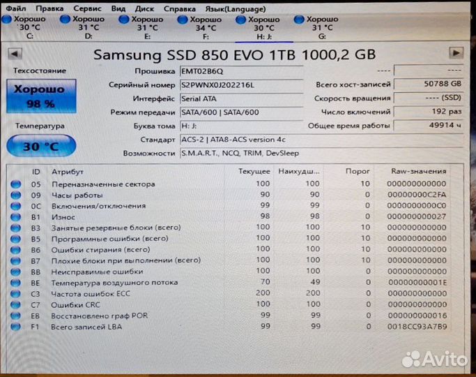 SSD Samsung 850 EVO 1TB