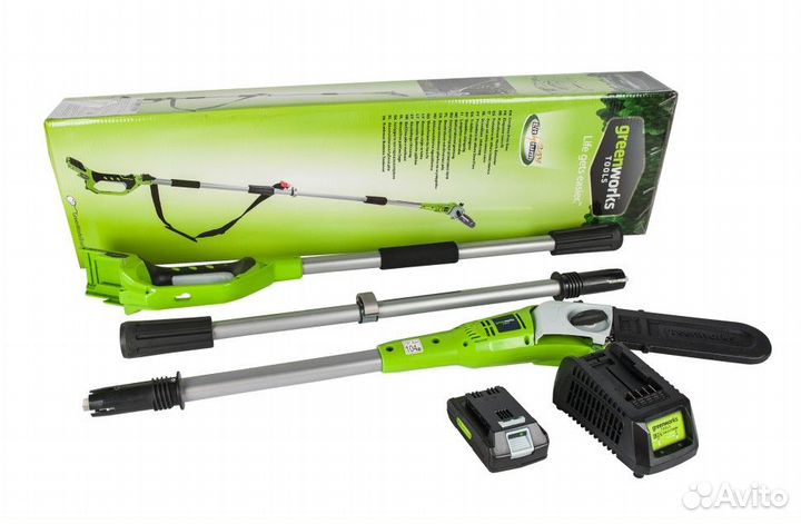 Сучкорез (высоторез) Greenworks с акб и зу