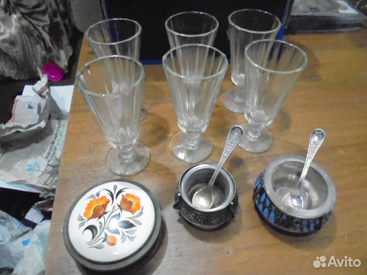 Лафитники.Горчичницы.Пудреница