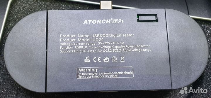 Цифровой тестер USB Type-C Atorch UD24