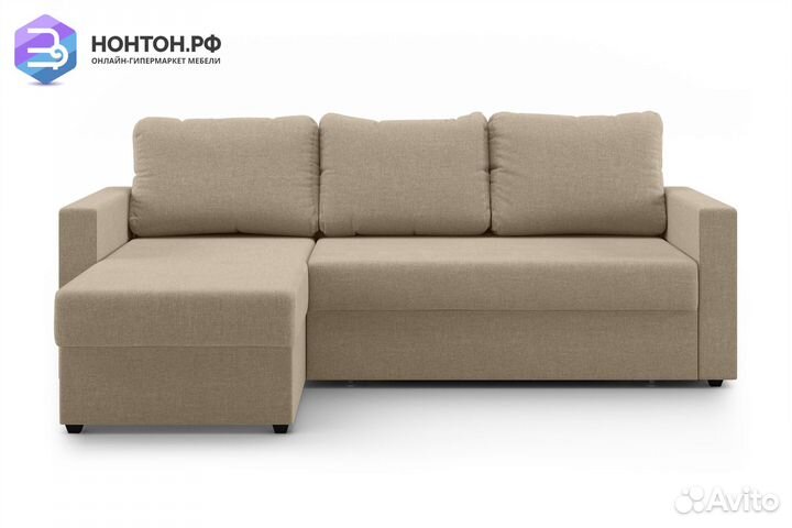 Диван угловой дельфин Торонто бежевый