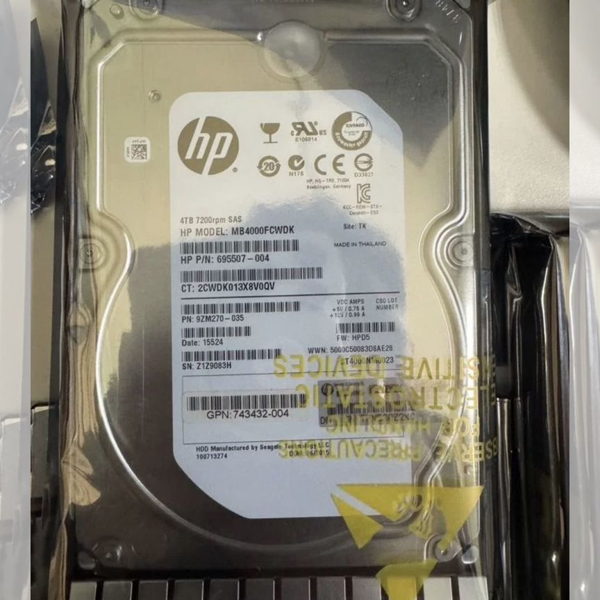 [MB4000FCWDK] Жесткий Диск Hpe Hdd 3.5" 4tb Sas 6gb Mb4000fcwdk