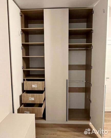 Шкаф распашной с фрезерованными фасадами