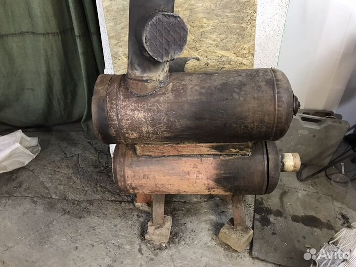 Печь буржуйка из балонов