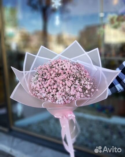 Букеты из Цветной Гипсофилы. Доставка Цветов