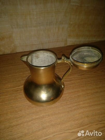 Кофейник латунный Кольчугино редкий