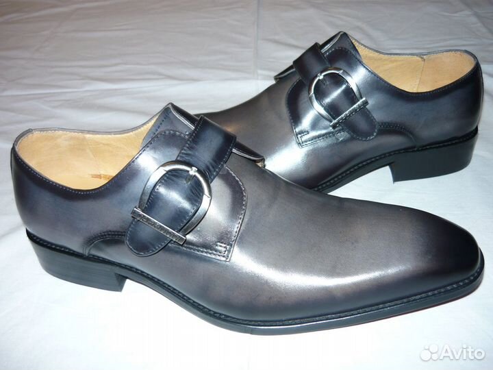 Туфли Carrucci Grey с черным полированным носком