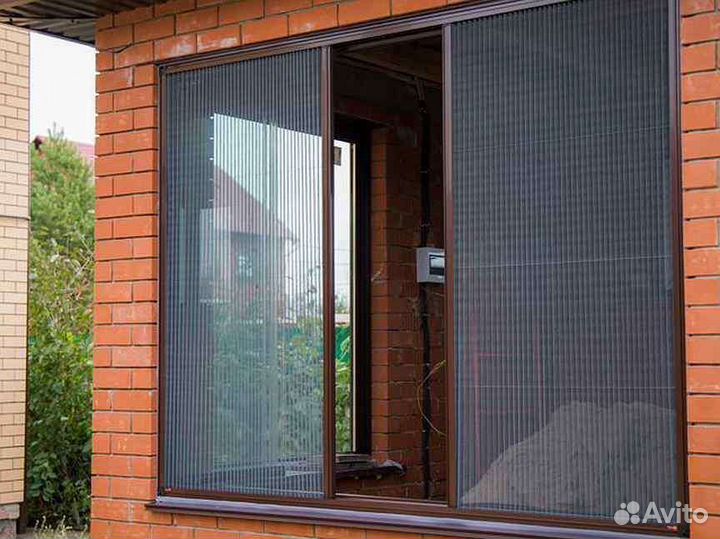 Москитная сетка плиссе раздвижная