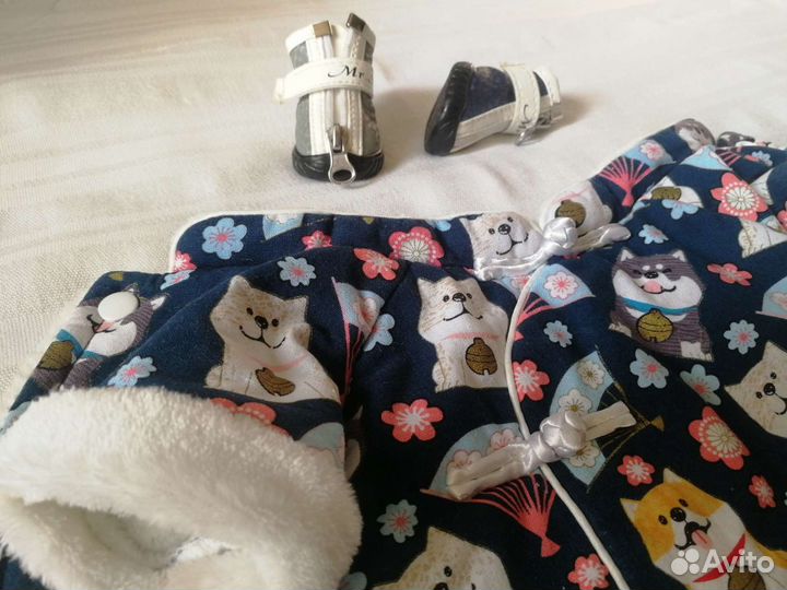 Куртка для собак - жилетка попона кимоно и ботинки