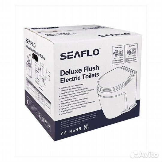 Унитаз судовой керамический Deluxe Flush 06 Series