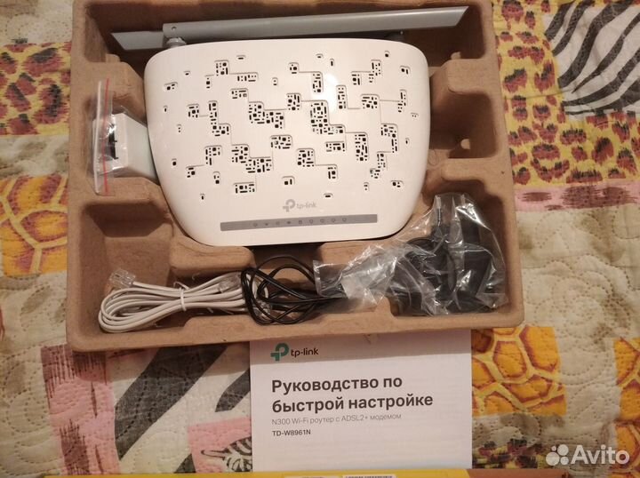 Роутер Wi-Fi 300 Mbps adsl 2+ tp-link TD-W8961N