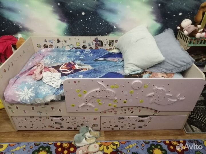 Детская кровать от 3 лет с бортиками