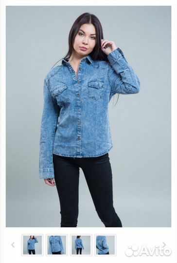 Джинсовая рубашка 46-48